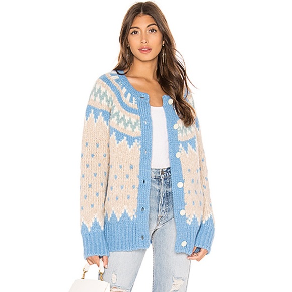 LoveShackFancy Sweaters - SOLD! 🔥 LoveShackFancy Fair Isle Cardigan Oatmeal